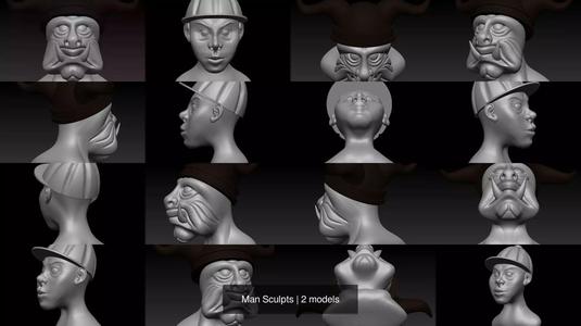 Man Sculpts 3D Model Collection
