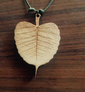 Bodhi Leaf with Stem Hole for Earring/Necklace Ring