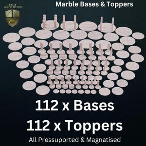 Marble Bases and Toppers - 112 FULL SET