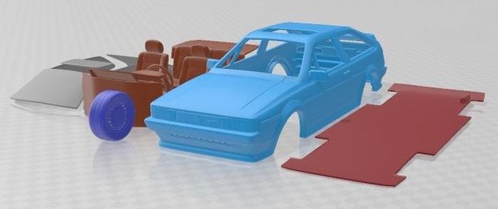 Volkswagen Scirocco 1986 Printable Car