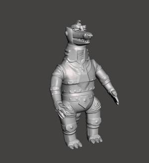 RETRO GODZILLA MECHA GODZILLA GODZILLA ART STYLE SOFUBI KAIJU