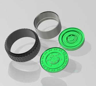 1/25 26inch  Black Rhino wheel set