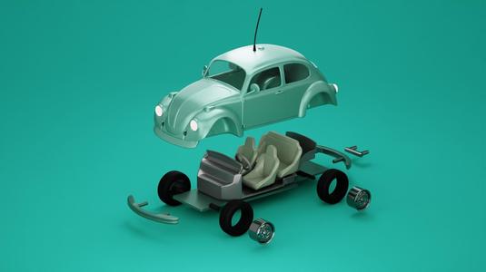 VOLKSWAGEN BEETLE 1963 CLASSIC 1/64