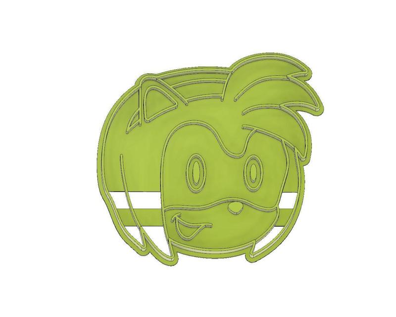 CORTADOR DE GALLETAS, CORTADOR FONDANT AMY ROSE SONIC