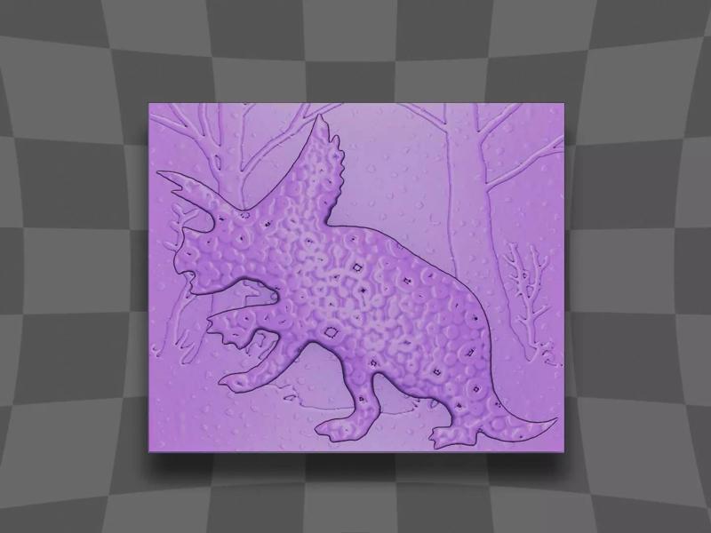 The triceratops dinosaur decoration