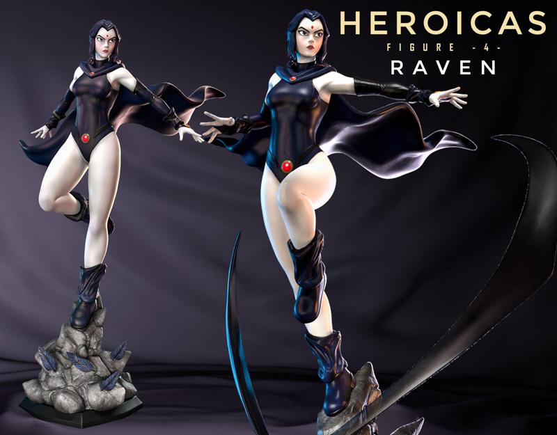 HEROIC - FIGURE 4 - Raven - 3D Printed Model