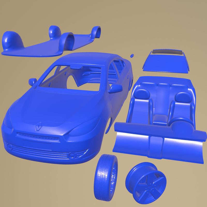 Renault Fluence 2010 Printable Car In Separate Parts
