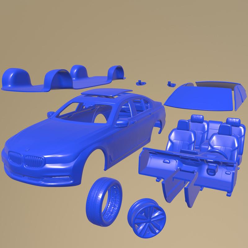 BMW 7-series Le 2015 PRINTABLE CAR IN SEPARATE PARTS