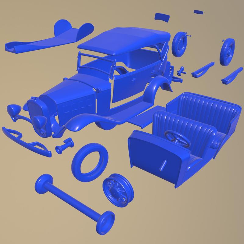 Chevrolet Confederate Phaeton 1932 printable car in separate parts