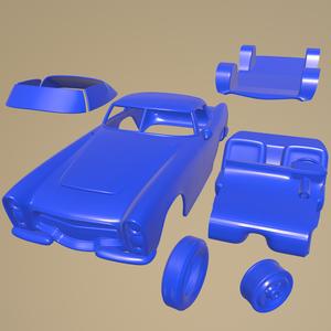 Dodge Zeder Z-250 1953 Printable car in separate parts