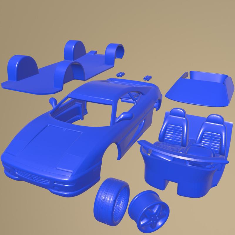 Ferrari F355 F1 Berlinetta 1998 Printable Car In Separate Parts