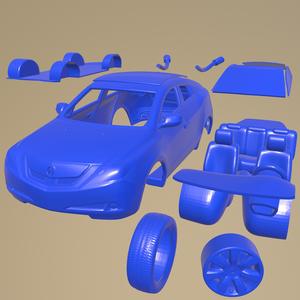 Acura ZDX 2012 Printable Car In Separate Parts
