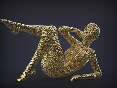 Female figure Lattice Voronoi
