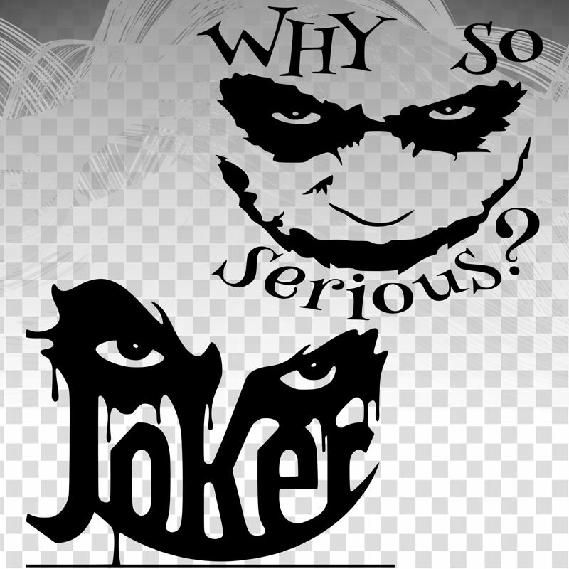 Joker Why So Serious SVG Cut File | Digital Download for Laser Cutting & Cricut | Joker Face Vector for Vinyl, Wood, Metal Projects