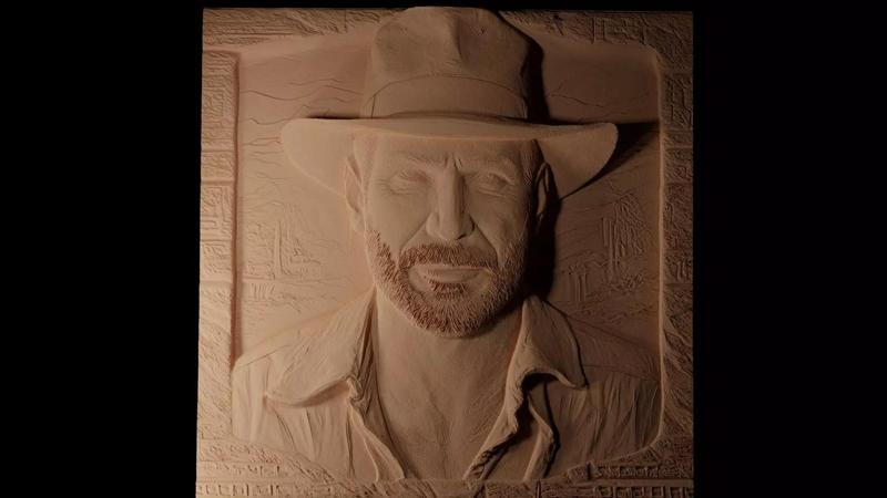 Indiana Jones CNC 3d Print High Relief Sand Casting