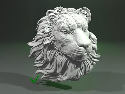 Lion for CNC or 3D print