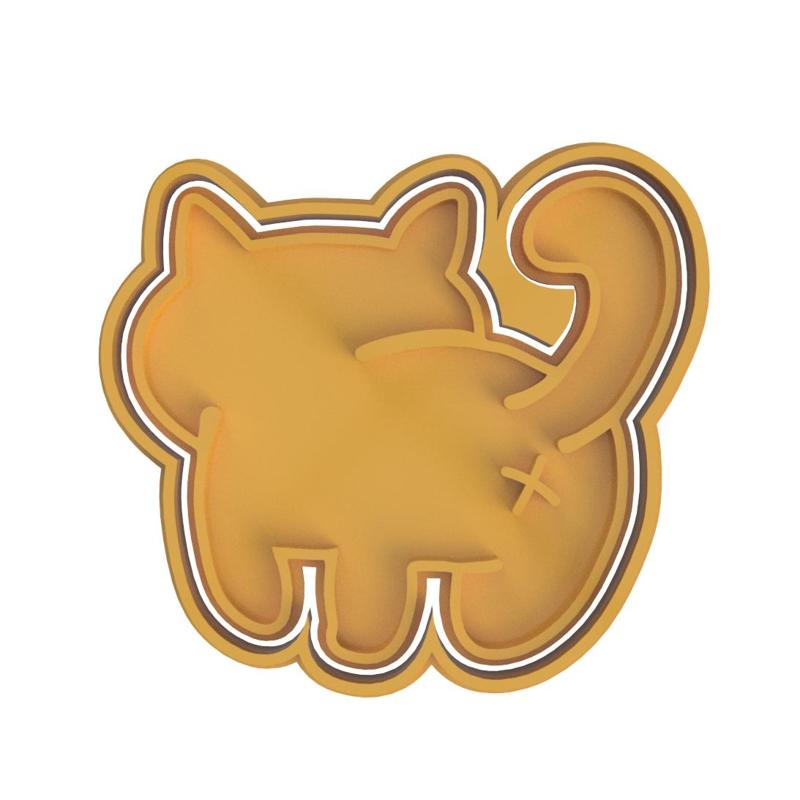 Puffy Cat Butt Cookie Cutter