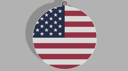 United States Flag 2 - Christmas Ornament