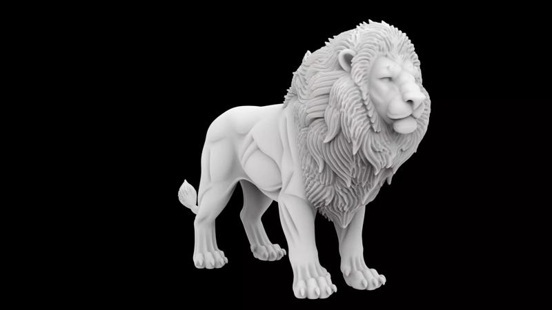 Majestic Lion 3D Print Model Wildlife