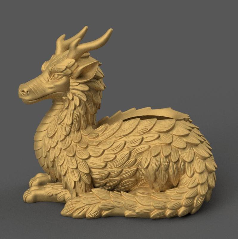 Dragon Planter Pot Candy container candle holder