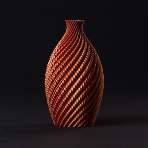 Oval-Shaped Vase with Modern Spiral Texture (vase mode)