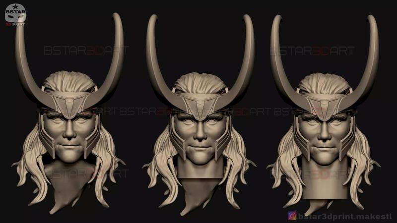 Loki Head - Tom Hiddleston -  Marvel Comics - High Quality