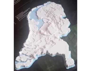 Netherlands Topographic 3D Map #MakerEdChallenge 2.0