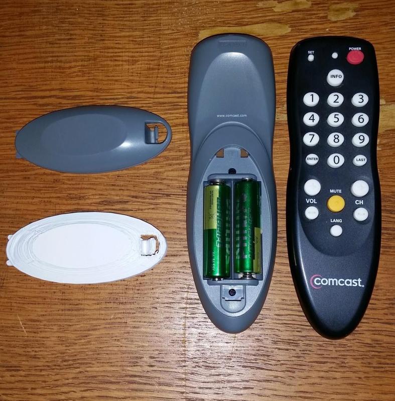 Comcast Cable Television Remote Battery Cover