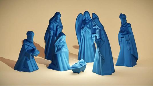 artdeco nativity figurine Set 3D printable