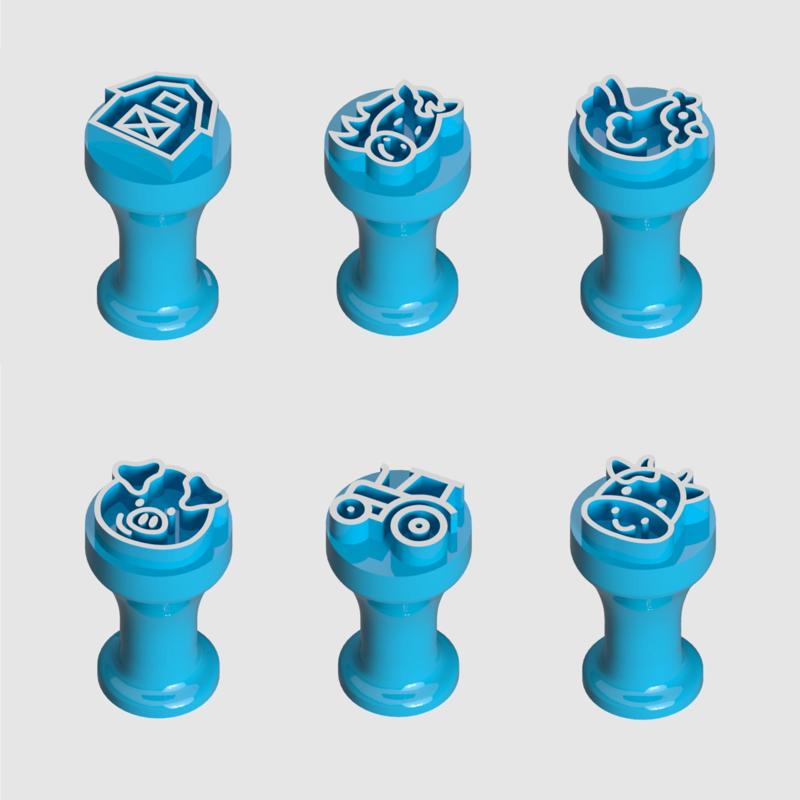 Farm stamps kit - carimbos para doces