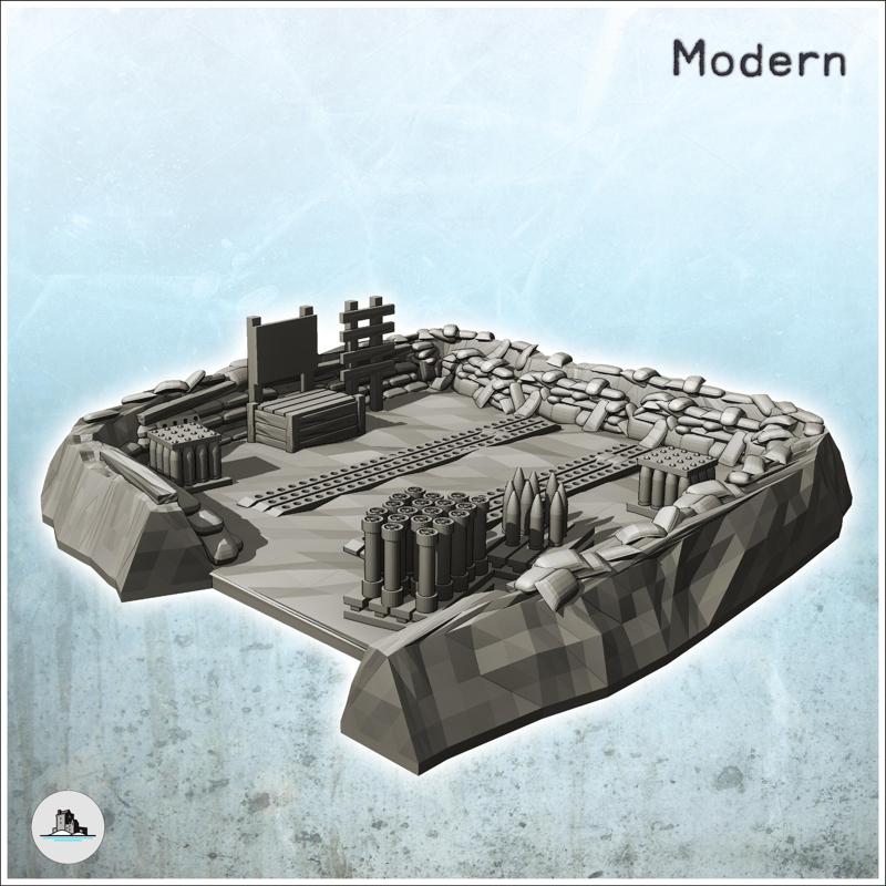 Artillery firing position with ammunition and sandbags (2) - Vietnam War An Lao Cua Da Nang Dong Ha Hill 937 Hue Khe Sanh