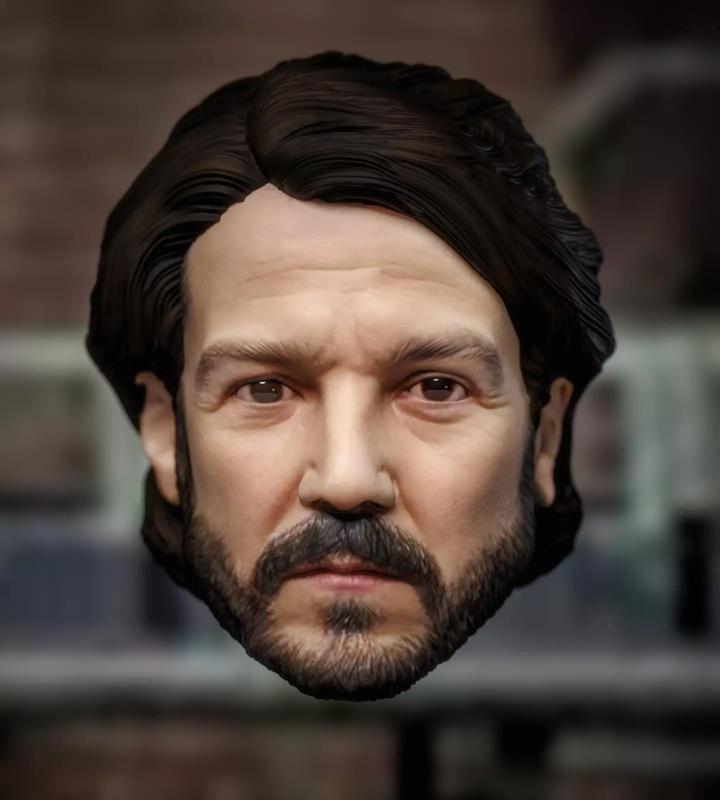 Andor Diego Luna as Cassian Andor Star Wars Rogue One head
