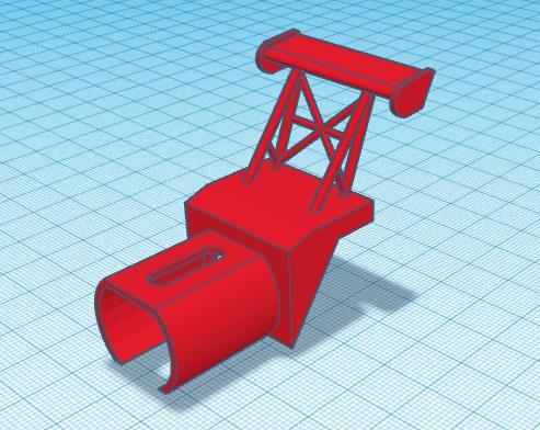 1/24 Dragster wing for hawk 7 style motors slotcar