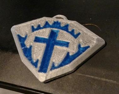 Cross and Fire Medallion