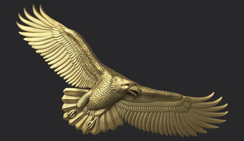 Flying Eagle bas relief