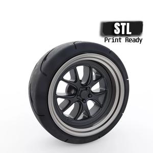 3d printed car parts Tire Rims Wheels set for scale car