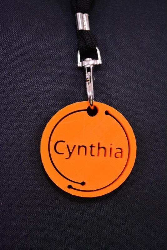 Cynthia name tag 