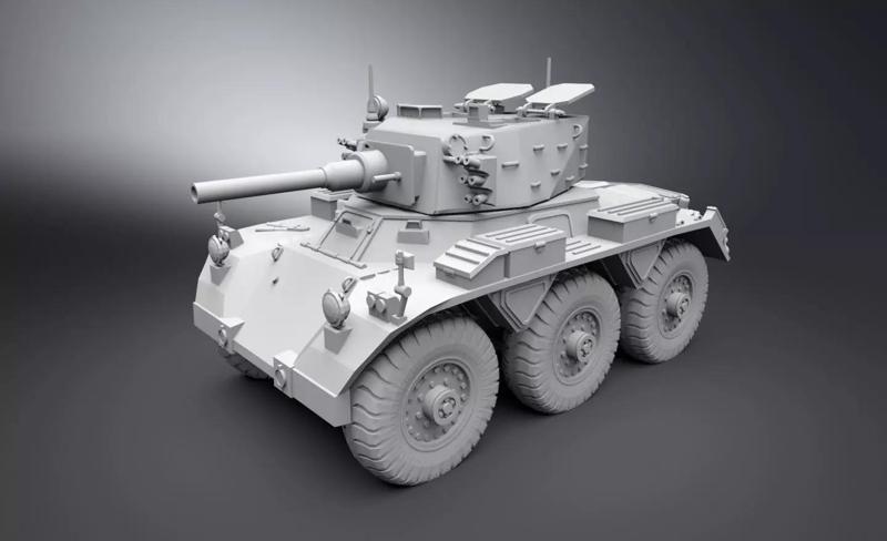 FV601 Saladin Armored Vehicle Scale Model