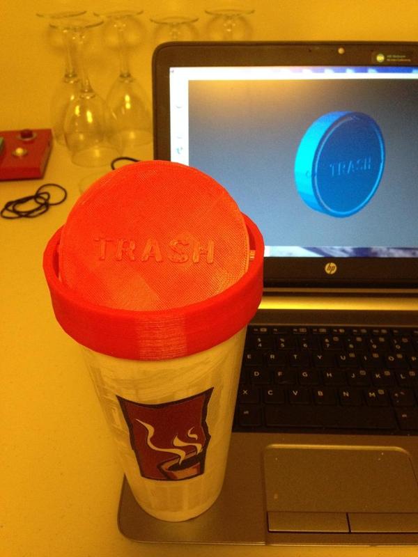 Coffee cup trash cover - rev 2