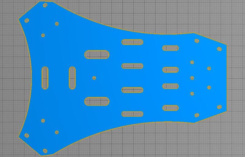 Reduced width plate. 