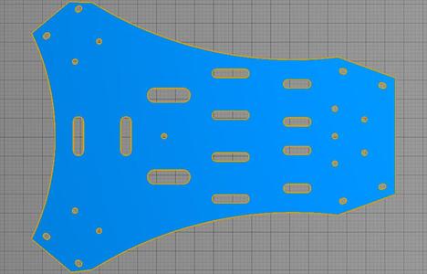 Reduced width plate. 