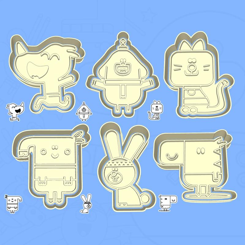 Hey Duggee cookie cutters - Duggee and friends set / bundle - 6 pieces