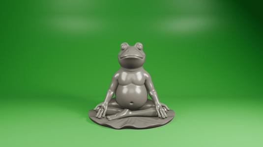 Cute G Frog Meditation Figurine - Relaxation & Zen Decor