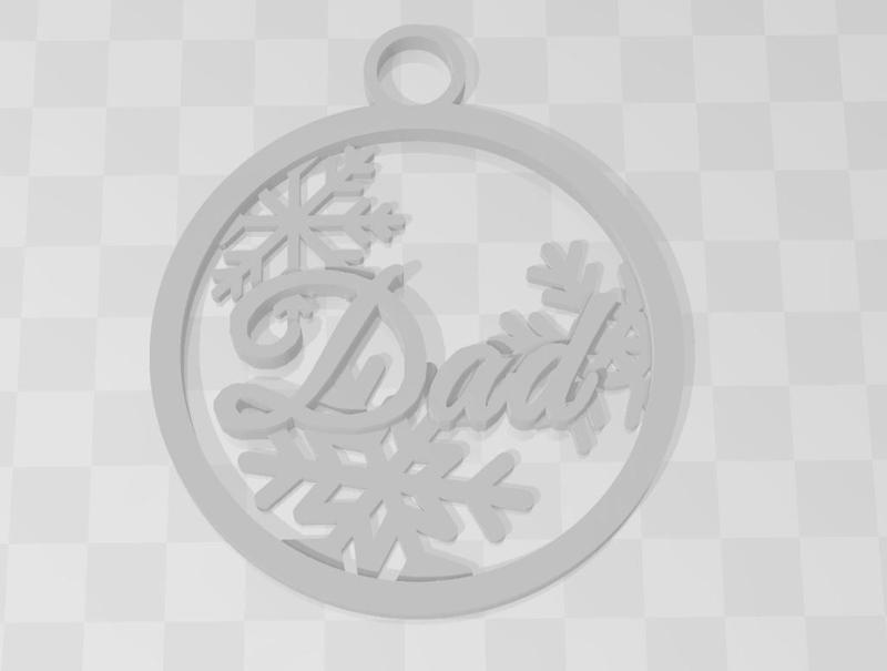 Christmas ball ornament - Mom and Dad - Multiple languages
