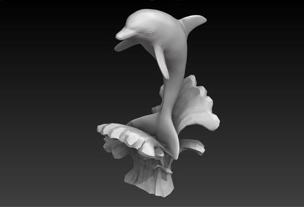 STATUE OF A DOLPHIN