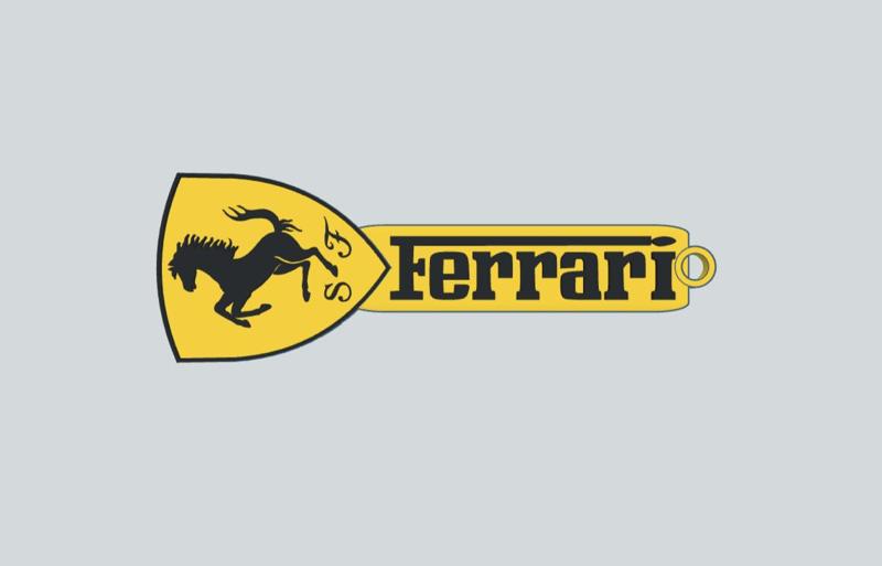 keychain ferrari 8.5 x 2,8cm 3mm