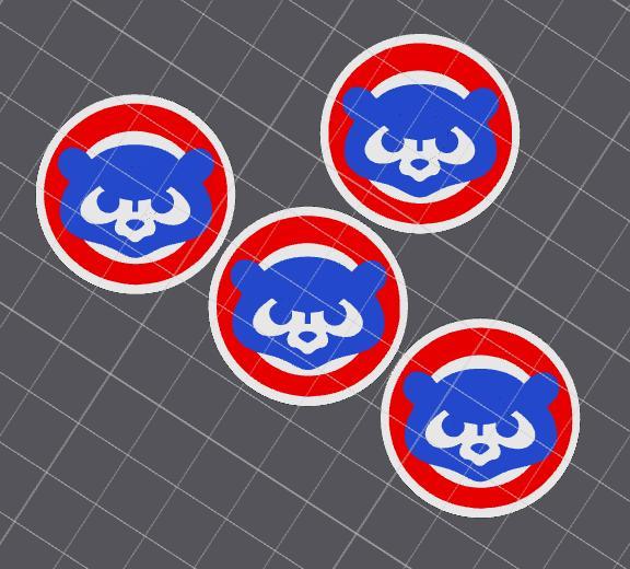Chicago Cubs Bear Head - Tire Valve Stem Cap