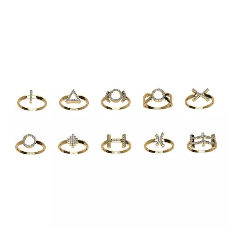 3D Model Collection 3D print italy 10 rings model tmtrmix01