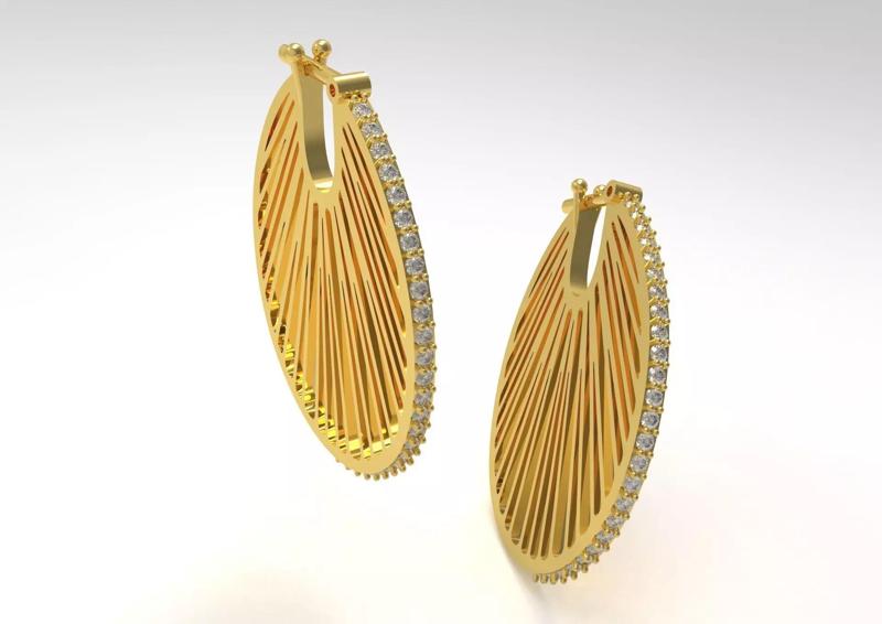 gold jewelry earring  je0037