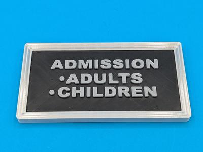 Creepshow ticket booth - Admissions sign